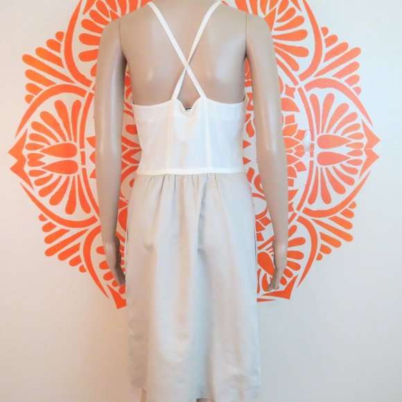 Banana Republic Cream Silk & Cotton Dress 4 - Picture 3 of 3